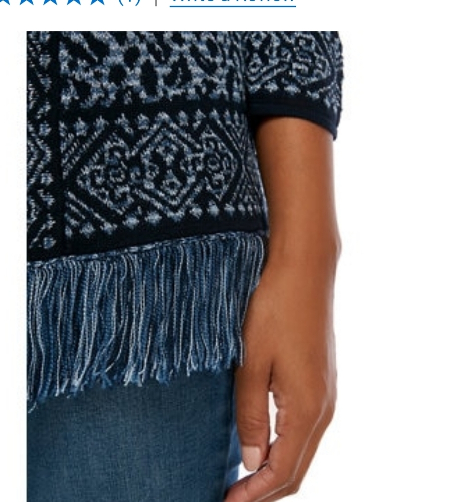 Ruby Rd Animal Fringe Cardigan - Picture 4 of 4